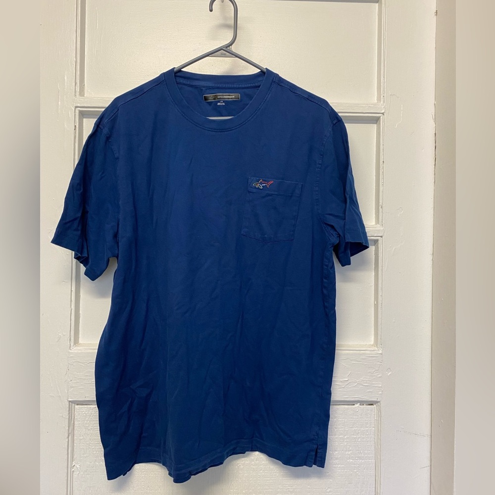 Greg Norman large man Tshirt blue with one pocket